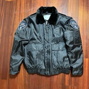 ALLIED UNIVERSAL Security Services Jacket Adult Medium Black Coat Bomber Quilted